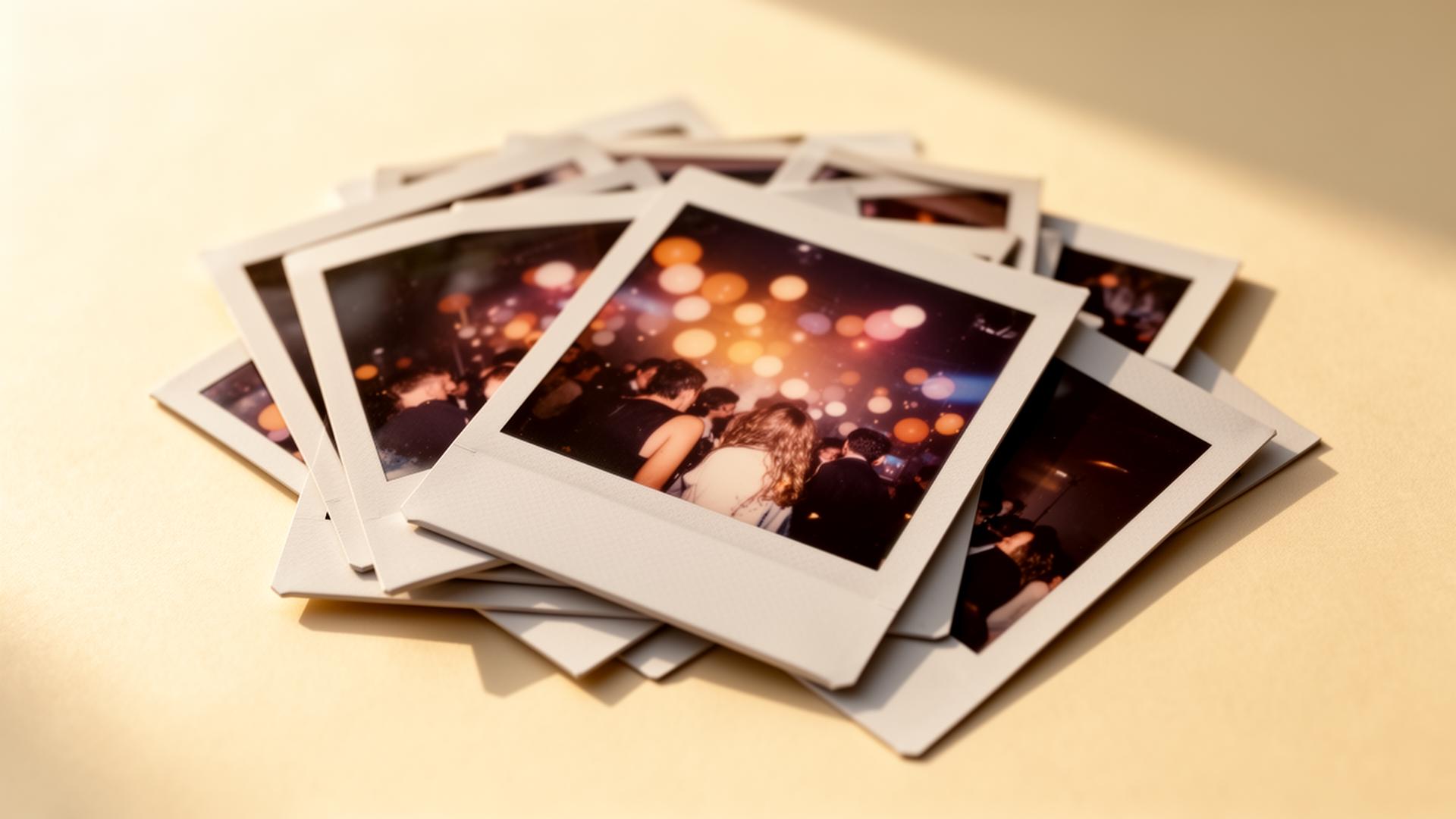 Polaroids impressas no evento